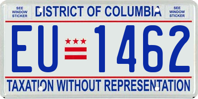 DC license plate EU1462