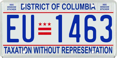DC license plate EU1463