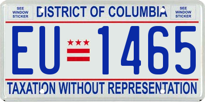 DC license plate EU1465