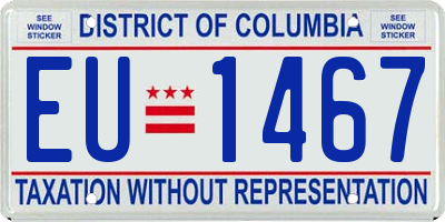 DC license plate EU1467