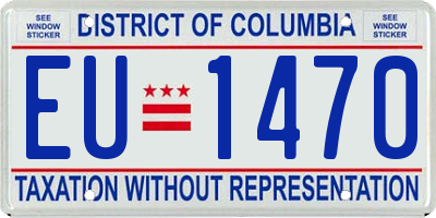DC license plate EU1470