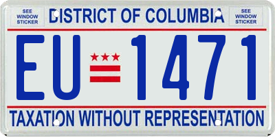 DC license plate EU1471