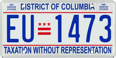 DC license plate EU1473