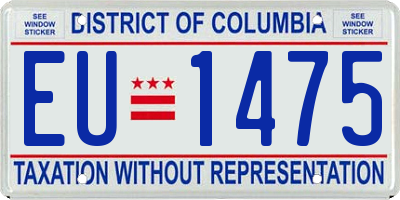 DC license plate EU1475