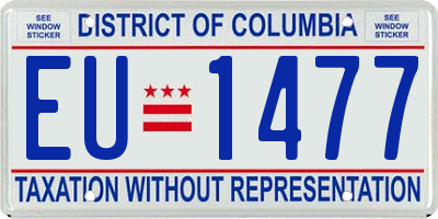 DC license plate EU1477