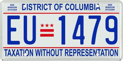 DC license plate EU1479