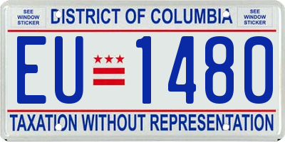 DC license plate EU1480