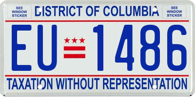 DC license plate EU1486