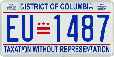 DC license plate EU1487