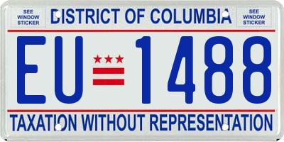 DC license plate EU1488