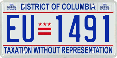 DC license plate EU1491