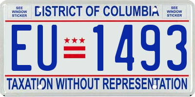 DC license plate EU1493
