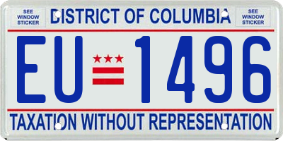DC license plate EU1496