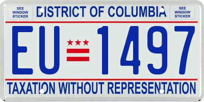 DC license plate EU1497