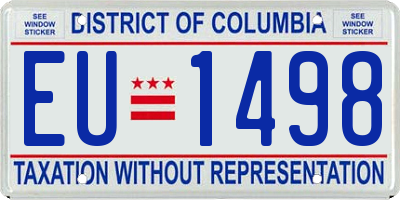 DC license plate EU1498