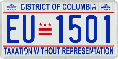 DC license plate EU1501