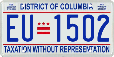 DC license plate EU1502
