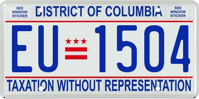 DC license plate EU1504