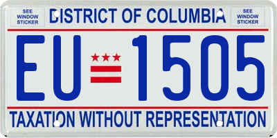DC license plate EU1505