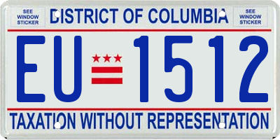 DC license plate EU1512