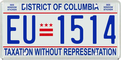 DC license plate EU1514