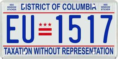 DC license plate EU1517