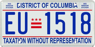 DC license plate EU1518
