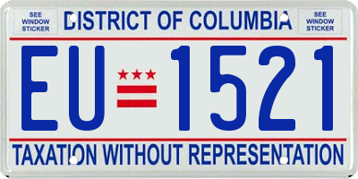 DC license plate EU1521
