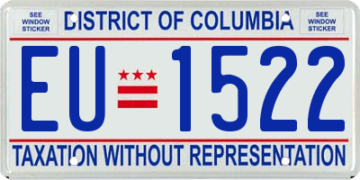 DC license plate EU1522