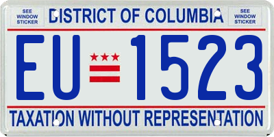 DC license plate EU1523