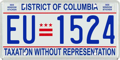 DC license plate EU1524