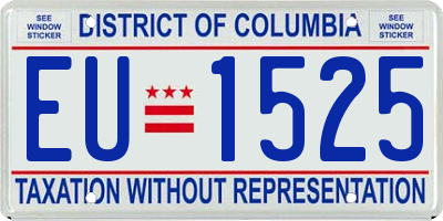 DC license plate EU1525