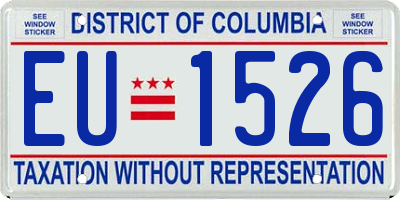 DC license plate EU1526