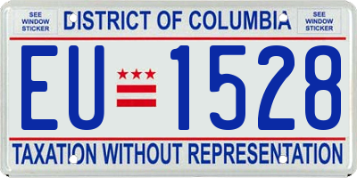 DC license plate EU1528