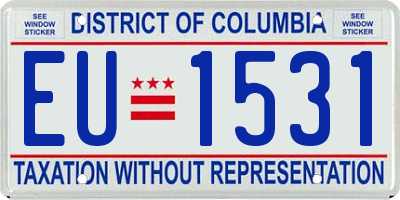 DC license plate EU1531