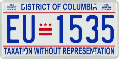 DC license plate EU1535