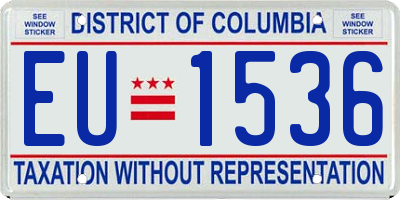 DC license plate EU1536