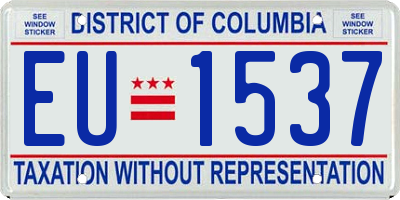 DC license plate EU1537