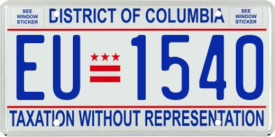 DC license plate EU1540