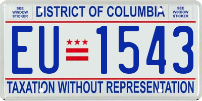 DC license plate EU1543