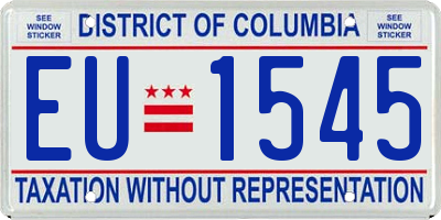 DC license plate EU1545