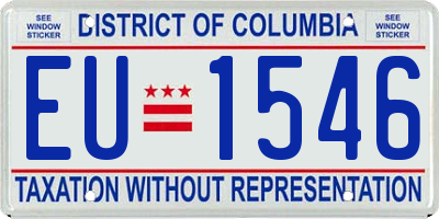 DC license plate EU1546