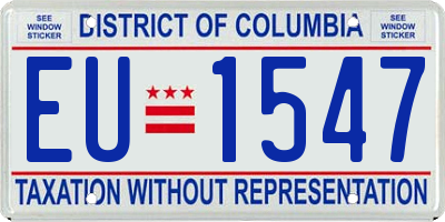 DC license plate EU1547