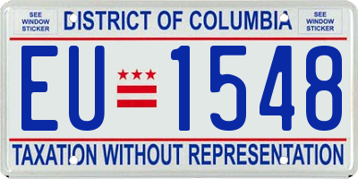 DC license plate EU1548