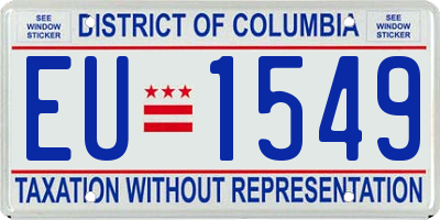 DC license plate EU1549