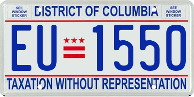 DC license plate EU1550