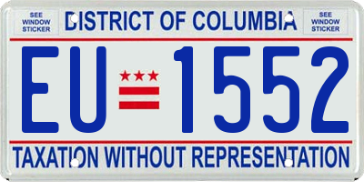 DC license plate EU1552