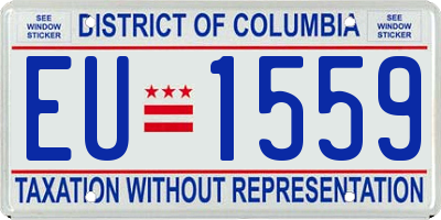 DC license plate EU1559
