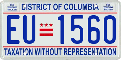 DC license plate EU1560