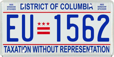 DC license plate EU1562